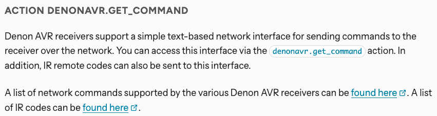 Denon AVR HA integration